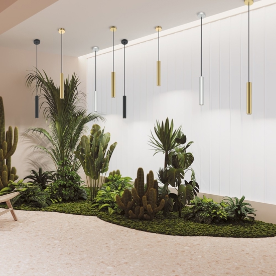 Maytoni pro focus lampada a sospensione per comodino cilindrica moderna