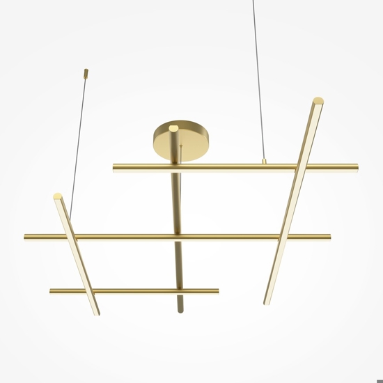 Maytoni radiance lampadario moderno colore oro led 3000k