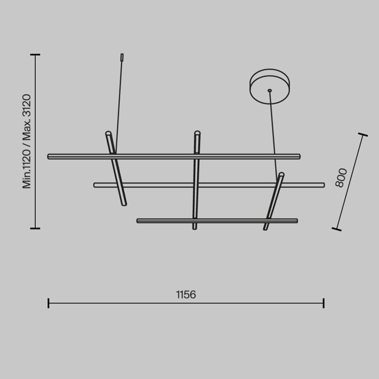 Maytoni radiance lampadario moderno colore oro led 3000k