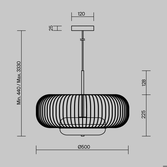 Maytoni levitation lampada a sospensione colore oro led 3000k