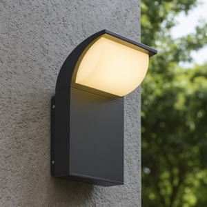 Maytoni stock applique da esterno led 3000k ip65 nero moderno