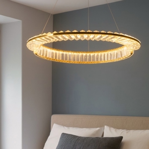 Maytoni krone lampadario per camera da letto effetto cristallo led 3000k