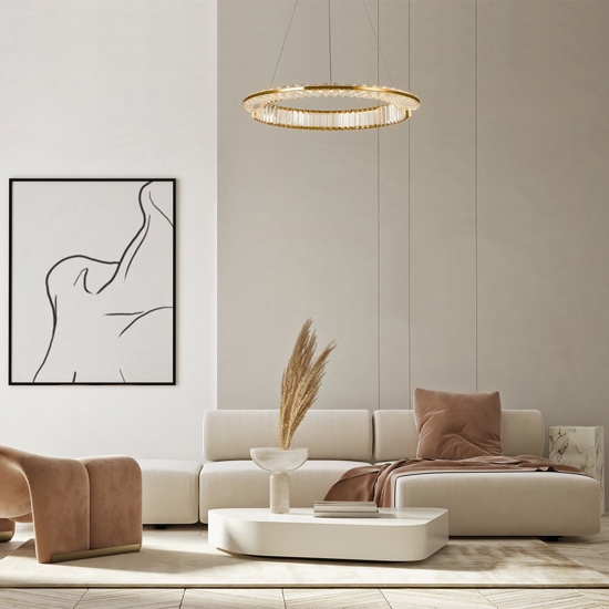 Maytoni krone lampadario per camera da letto effetto cristallo led 3000k