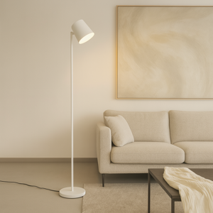 Piantana da terra bianca portatile led 4,5w ricaricabile usb dimmerabile