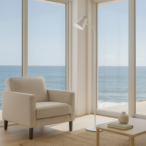 Lampada da terra moderna bianca led 4.5w 3000k