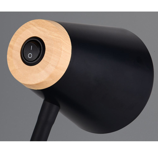 Lampade da terra moderne nera led 3000k orientabile