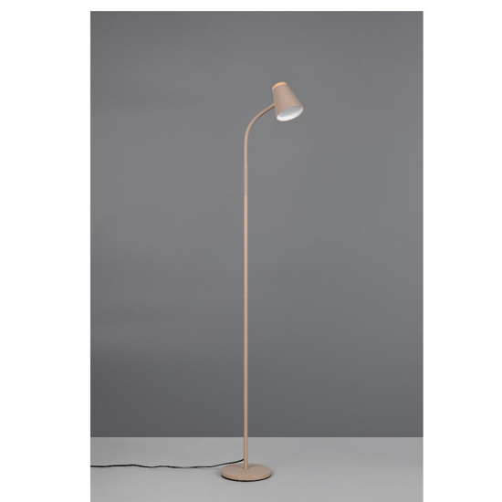 Lampada da terra piantana orientabile sabbia plastica beige led 3000k