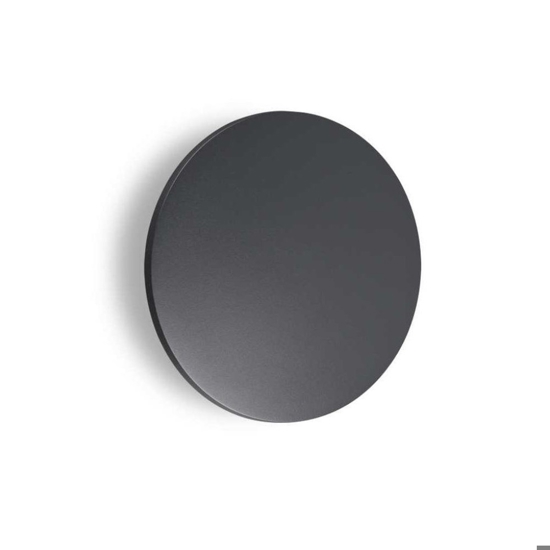 Ideal lux punto ap d18 applique da esterno ip54 led 3000k tonda antracite