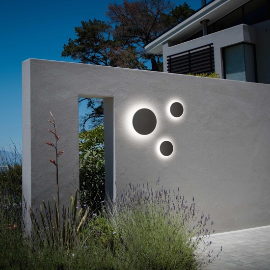 Ideal lux punto ap d18 applique da esterno ip54 led 3000k tonda antracite