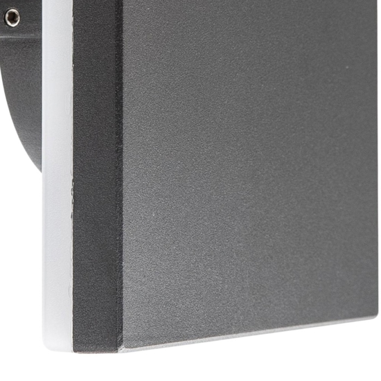 Applique per esterno antracite quadrato led 9,6w 3000k