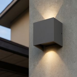 Applique led 3000k cubo da esterno antracite 