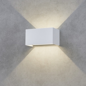 Applique da esterno 24w 4000k bianco rettangolare moderna