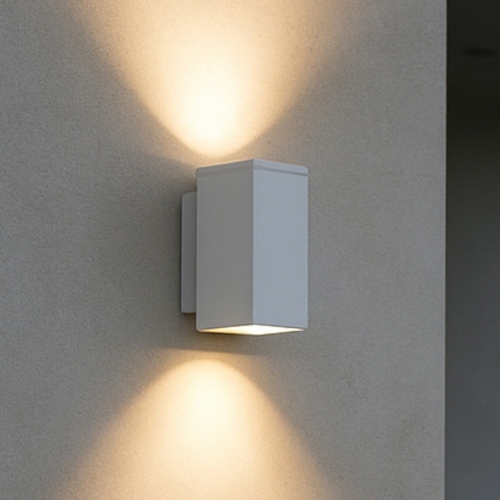 Ondaluce ap nevada applique per esterno terrazza ip54 grigio silver