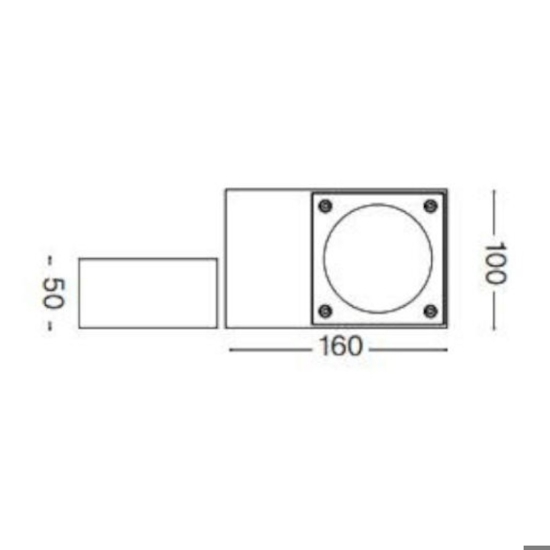 Sirio ap1 ideal lux applique da esterno bianca ip65