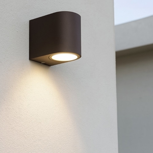 Applique da esterno marrone corten 