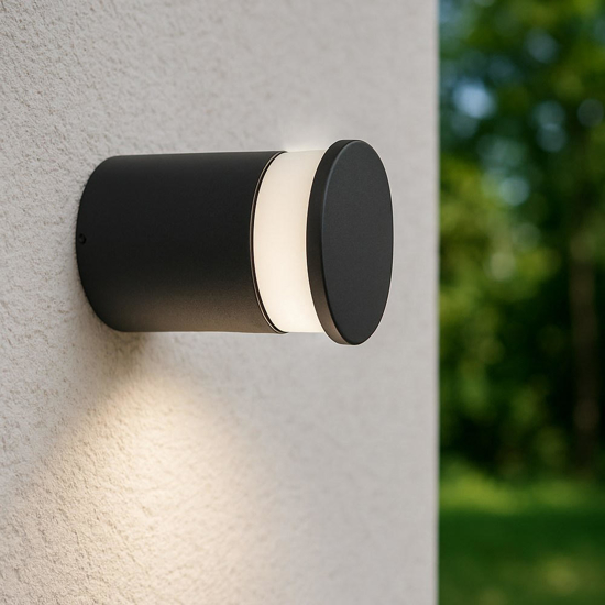Applique per esterno balcone moderna grafite led 9w 4000k ip65