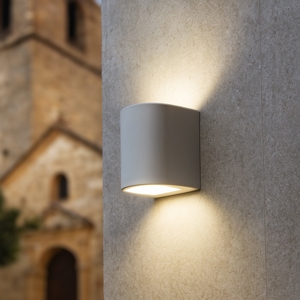 Applique aosta grigia per esterno balcone bi emissione ip55 top light