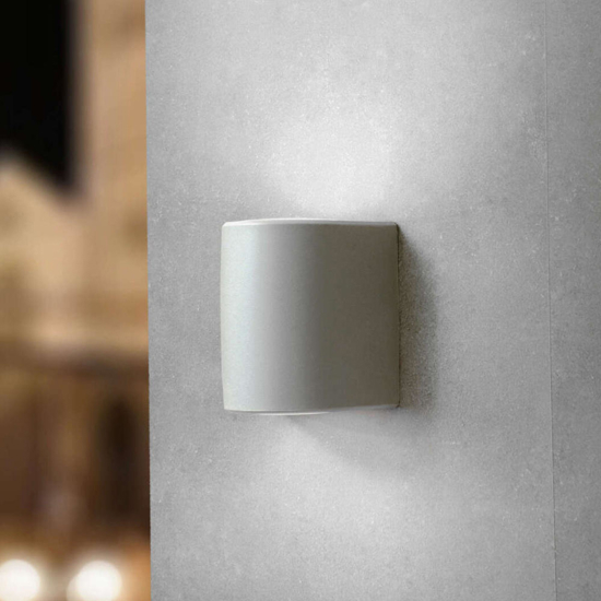 Applique aosta grigia per esterno balcone bi emissione ip55 top light
