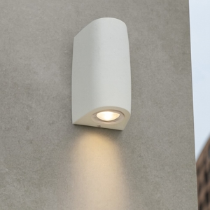 Applique bianca per esterni top light aosta monoemissione ip55