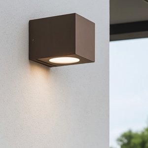 Applique da esterno ip65 corten led 3000k gea luce