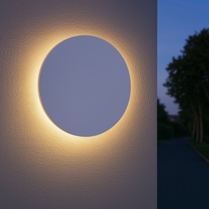 Applique da esterno ip65 bianca 30 cm led cct gea luce