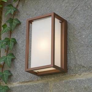 Gea luce applique da esterno ip65 marrone led cct