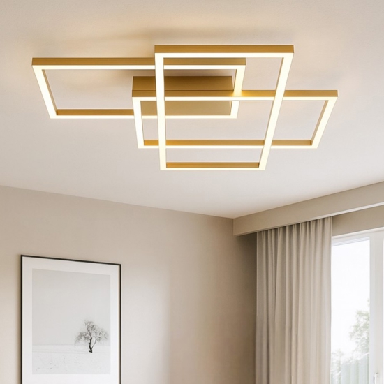 Maytoni rida plafoniera moderna colore oro led da 2600k a 3500k