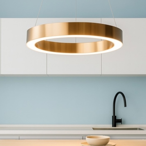 Maytoni saturno lampadario per cucina tondo led 3500k