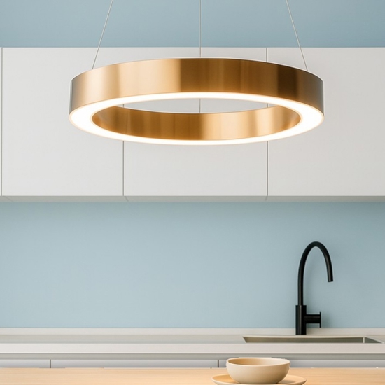 Maytoni saturno lampadario per cucina tondo led 3500k