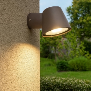 Gas ap1 ideal lux applique per esterno ip43 marrone coffee orientabile