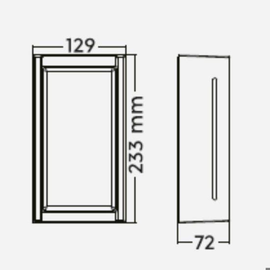 Applique da esterno balcone moderna antracite led 8w 3000k