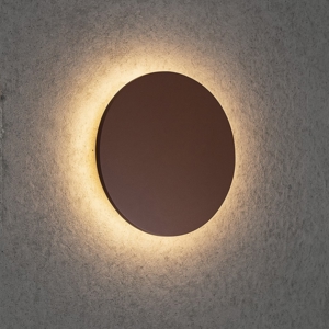 Ideal lux punto ap d18 applique da esterno tonda marrone