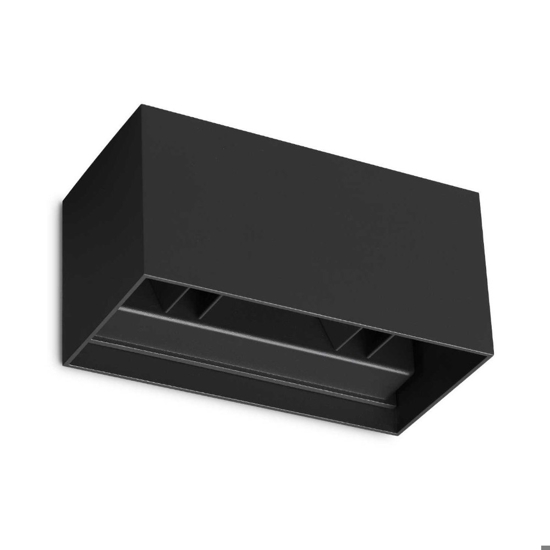 Applique per esterno atom ap d20 ideal lux nera led 3000k ip54