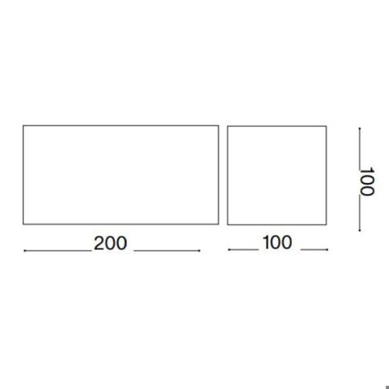 Applique per esterno atom ap d20 ideal lux nera led 3000k ip54