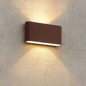 Isyluce applique da esterno led 20w 4000k corten marrone