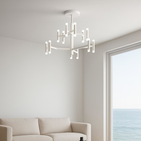 Perenz candles plafoniera bianca led 3000k design