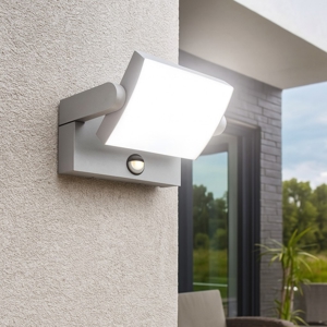 Applique da esterno swipe ap sensor ideal lux ip54 grigio orientabile con sensore