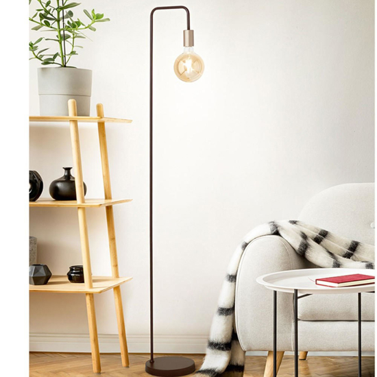 Perenz vector lampada da terra industrial metallo enero e ottone