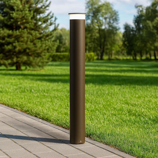 Lampione da esterno giardino marrone 80cm led 9w 3000k