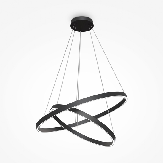 Maytoni rim lampadario moderno rotondo per salotto led 4000k