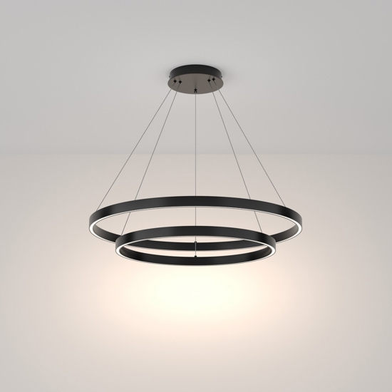 Maytoni rim lampadario moderno rotondo per salotto led 4000k