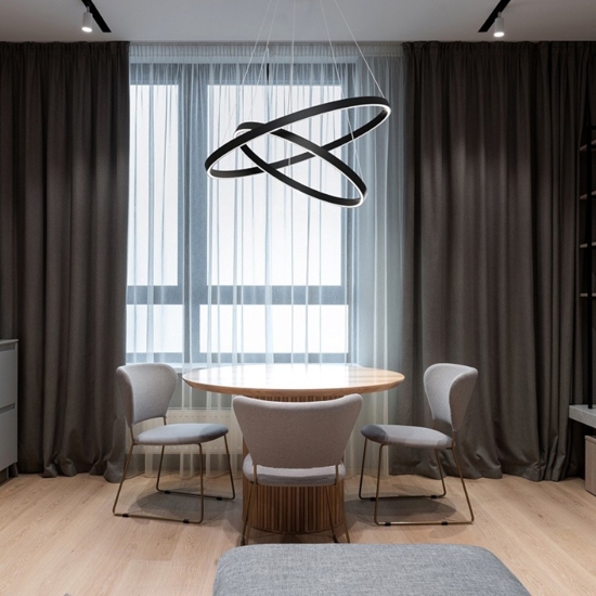 Maytoni rim lampadario moderno rotondo per salotto led 4000k