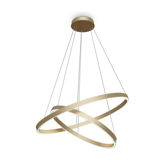 Maytoni rim lampadario moderno colore oro led 4000k orientabile