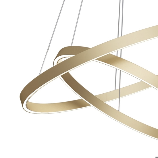 Maytoni rim lampadario moderno colore oro led 4000k orientabile