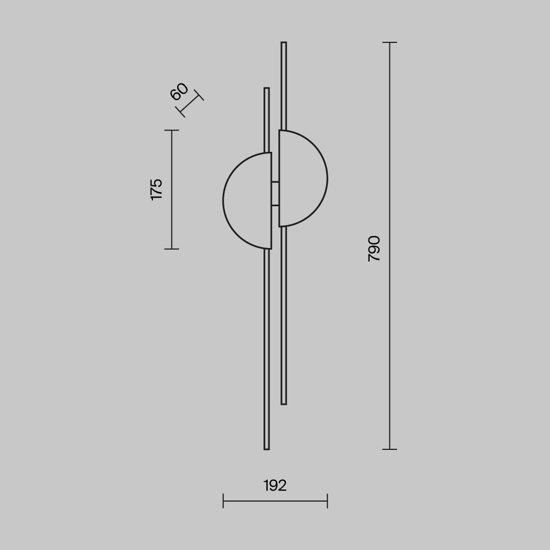 Maytoni skyline applique da parete design moderno led 4000k