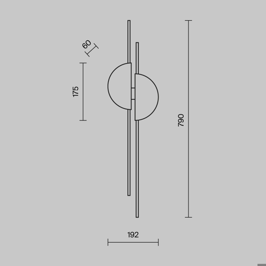 Maytoni skyline applique da parete minimal led 4000k