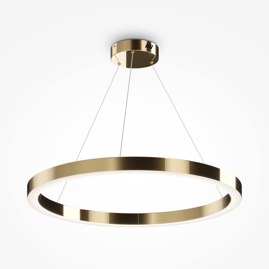 Maytoni saturno lampadario moderno tondo colore oro led 3500k