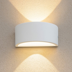 Rex-2 ap1 applique curvo bianco da esterno ip44 ideal lux