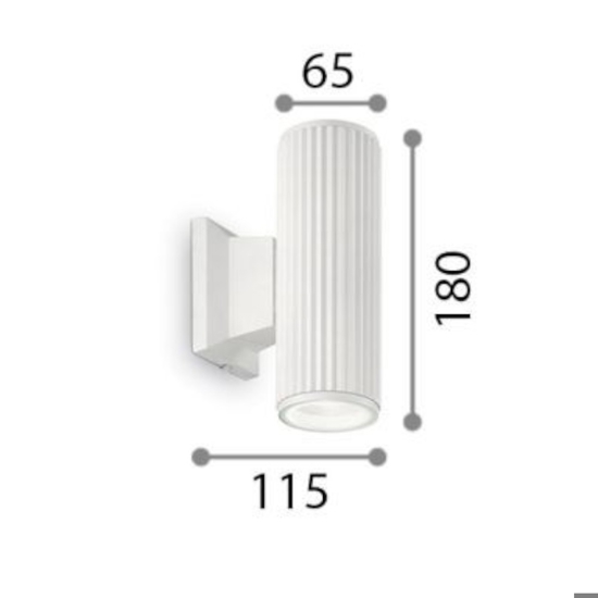 Applique da esterno base ap2 ideal lux bianco
