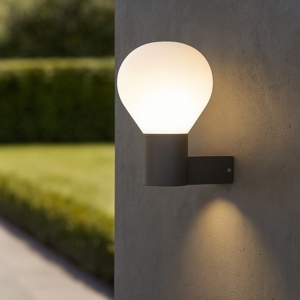Ideal lux clio applique da esterno antracite diffusore bianco a goccia